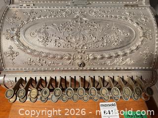 MaxSold Auction: Antique National Cash Register, Nickel-Plated Cast Metal D - Oro-Medonte (Ontario, Canada) Downsizing Online Auction - Ridge Road East
