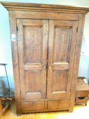 MaxSold Auction: Antique Solid Wood Armoire Wardrobe D - Oro-Medonte (Ontario, Canada) Downsizing Online Auction - Ridge Road East