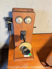 MaxSold Auction: Antique Style Wall-Mounted Wood Box Telephone C - Oro-Medonte (Ontario, Canada) Downsizing Online Auction - Ridge Road East