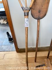 MaxSold Auction: Antique Wooden Pitchfork & Shovel with Metal Ferrules A - Oro-Medonte (Ontario, Canada) Downsizing Online Auction - Ridge Road East