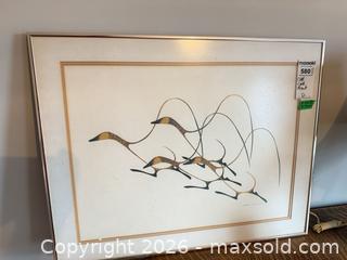 MaxSold Auction: Benjamin Chee Chee Framed 1974 Bird/Abstract Print B - Oro-Medonte (Ontario, Canada) Downsizing Online Auction - Ridge Road East