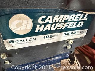 MaxSold Auction: Campbell Hausfeld 6 Gal Electric Air Compressor C - Oro-Medonte (Ontario, Canada) Downsizing Online Auction - Ridge Road East