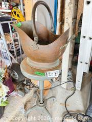 MaxSold Auction: Copper Coal Scuttle and Adjustable Painted Metal Stool C - Oro-Medonte (Ontario, Canada) Downsizing Online Auction - Ridge Road East
