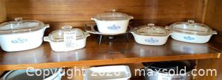 MaxSold Auction: CorningWare Cornflower Blue & White Casserole and Serving Dishes B - Oro-Medonte (Ontario, Canada) Downsizing Online Auction - Ridge Road East