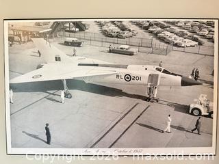 MaxSold Auction: Framed Black & White Avro Arrow Aviation Print B - Oro-Medonte (Ontario, Canada) Downsizing Online Auction - Ridge Road East
