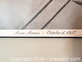 MaxSold Auction: Framed Black & White Avro Arrow Aviation Print B - Oro-Medonte (Ontario, Canada) Downsizing Online Auction - Ridge Road East