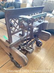 MaxSold Auction: Industrial Wooden Platform Cart with Attached Antique Balance Scale C - Oro-Medonte (Ontario, Canada) Downsizing Online Auction - Ridge Road East