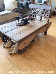 MaxSold Auction: Industrial Wooden Platform Cart with Attached Antique Balance Scale C - Oro-Medonte (Ontario, Canada) Downsizing Online Auction - Ridge Road East