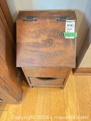 MaxSold Auction: Rustic Solid Wood Potato/Onion Bin with Hinged Lid & Drawer B - Oro-Medonte (Ontario, Canada) Downsizing Online Auction - Ridge Road East