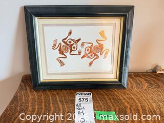 MaxSold Auction: Signed Bill Reid Frog Haida Art Print B - Oro-Medonte (Ontario, Canada) Downsizing Online Auction - Ridge Road East
