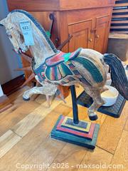 MaxSold Auction: Wooden Carousel Horse Decorative Figurine on Stand C - Oro-Medonte (Ontario, Canada) Downsizing Online Auction - Ridge Road East