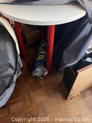 MaxSold Auction: ROUND WHITE TABLE WITH RED LEGS - Toronto (Ontario, Canada) PARTNER MANAGED Estate Sale Online Auction - Prince Arthur Ave (CONDO)