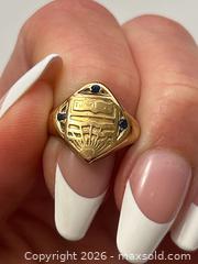 MaxSold Auction: (10K Birks) Gold & Saphire Signet Ring - Burnaby (British Columbia, Canada) PARTNER MANAGED Estate Sale Online Auction - Neville Street