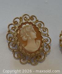 MaxSold Auction: (10K Gold) Vintage Cameo Brooch/Pendant, Earrings, and 1970's D'Orlan Brooch - Burnaby (British Columbia, Canada) PARTNER MANAGED Estate Sale Online Auction - Neville Street