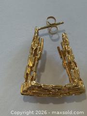 MaxSold Auction: (14K Gold) Vintage Triangle Hoop Earrings - Burnaby (British Columbia, Canada) PARTNER MANAGED Estate Sale Online Auction - Neville Street