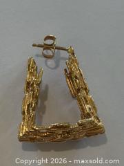MaxSold Auction: (14K Gold) Vintage Triangle Hoop Earrings - Burnaby (British Columbia, Canada) PARTNER MANAGED Estate Sale Online Auction - Neville Street
