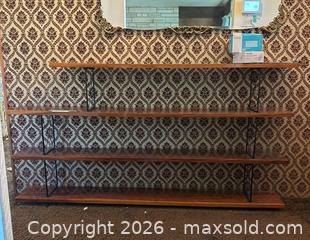 MaxSold Auction: MCM Solid Wood Shelving Unit w/ Black Metal Brackets - Burnaby (British Columbia, Canada) PARTNER MANAGED Estate Sale Online Auction - Neville Street
