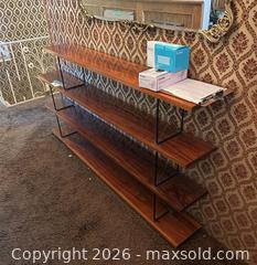 MaxSold Auction: MCM Solid Wood Shelving Unit w/ Black Metal Brackets - Burnaby (British Columbia, Canada) PARTNER MANAGED Estate Sale Online Auction - Neville Street