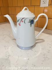 MaxSold Auction: Porcelain Fruit Motif Tea/Coffee Set with Framed Watercolor Print - Bakersfield (California, USA) PARTNER MANAGED Moving Online Auction - Grecian Laurel Drive