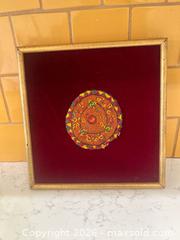 MaxSold Auction: Vintage Green Glass Bowl and Framed Textile Art - Bakersfield (California, USA) PARTNER MANAGED Moving Online Auction - Grecian Laurel Drive