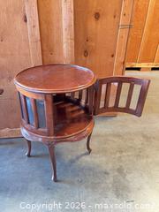 MaxSold Auction: Pair of Solid Wood Cherry Accent, Side & Console Tables - Bakersfield (California, USA) PARTNER MANAGED Moving Online Auction - Sillect Avenue (STORAGE)