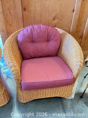 MaxSold Auction: Set of 3 Wicker Rattan Armchairs - Bakersfield (California, USA) PARTNER MANAGED Moving Online Auction - Sillect Avenue (STORAGE)