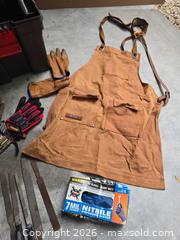 MaxSold Auction: Assorted Hand Tool Set with Toolboxes, Gloves & Apron (20+ pcs) - Lakeland (Florida, USA) PARTNER MANAGED Downsizing Online Auction - Shore Acres Drive