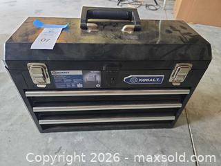MaxSold Auction: Kobalt 3-Drawer Portable Tool Chest / Top Box #0538533 - Lakeland (Florida, USA) PARTNER MANAGED Downsizing Online Auction - Shore Acres Drive