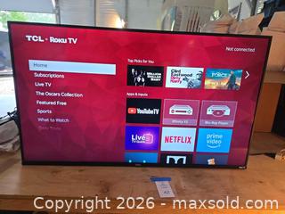 MaxSold Auction: TCL 43" 4K Roku TV - 3 HDMI Ports - Lakeland (Florida, USA) PARTNER MANAGED Downsizing Online Auction - Shore Acres Drive