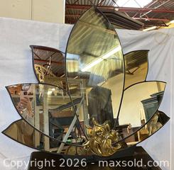 MaxSold Auction: Vintage Lotus Mirror Hollywood Regency Brass Art Deco Style Statement Piece - Burlington (Ontario, Canada) SELLER MANAGED Estate Sale Online Auction - Enfield Road Burlington