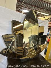 MaxSold Auction: Vintage Lotus Mirror Hollywood Regency Brass Art Deco Style Statement Piece - Burlington (Ontario, Canada) SELLER MANAGED Estate Sale Online Auction - Enfield Road Burlington