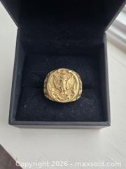 MaxSold Auction: 18K Gold Masonic Signet Ring w/ Gift Box - Ottawa (Ontario, Canada) SELLER MANAGED Downsizing Online Auction - Manotick Main Street