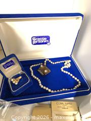 MaxSold Auction: Grassie Fairbanks Pearl and Yellow Gold Necklace & Ring Lot - Chilliwack (British Columbia, Canada) PARTNER MANAGED Moving Online Auction -  Huron (CONDO)