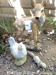 MaxSold Auction: Concrete Garden Statues - Deer Fawn, Hen, Small Lizard - Carson (California, USA) PARTNER MANAGED Estate Sale Online Auction -  South Perry Street
