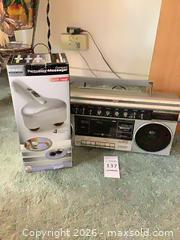 MaxSold Auction: HoMedics Percussion Massager & GE G-5260A Portable Boombox - Carson (California, USA) PARTNER MANAGED Estate Sale Online Auction -  South Perry Street