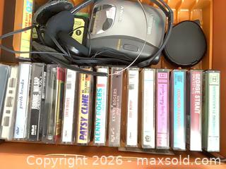MaxSold Auction: Mixed Cassette Tapes, CDs, Sony Walkman & Headphones (11-25) - Carson (California, USA) PARTNER MANAGED Estate Sale Online Auction -  South Perry Street