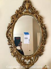 MaxSold Auction: Ornate Gold Gilt Oval Mirror with Shelf and Matching Wall Sconces - Carson (California, USA) PARTNER MANAGED Estate Sale Online Auction -  South Perry Street