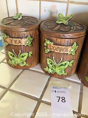 MaxSold Auction: Treasure Craft kitchen canister set with trivets and small dish - Carson (California, USA) PARTNER MANAGED Estate Sale Online Auction -  South Perry Street