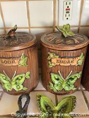 MaxSold Auction: Treasure Craft kitchen canister set with trivets and small dish - Carson (California, USA) PARTNER MANAGED Estate Sale Online Auction -  South Perry Street