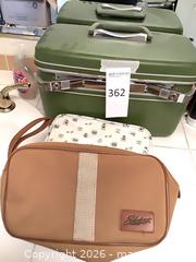 MaxSold Auction: Vintage Small Train Case with Two Cosmetic Pouches - Carson (California, USA) PARTNER MANAGED Estate Sale Online Auction -  South Perry Street