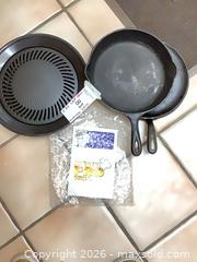MaxSold Auction: Wagner Ware Cast Iron Skillets & Aluminum Grill Pan Set - Carson (California, USA) PARTNER MANAGED Estate Sale Online Auction -  South Perry Street