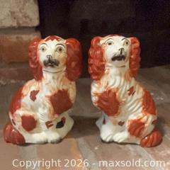 MaxSold Auction: 2 Vintage Staffordshire Spaniel Dog Figurines - San Jose (California, USA) PARTNER MANAGED Downsizing Online Auction - San Gabriel Way