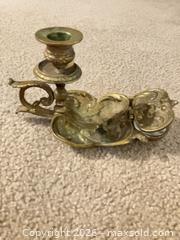 MaxSold Auction: Antique Brass Chamber Candlestick  - San Jose (California, USA) PARTNER MANAGED Downsizing Online Auction - San Gabriel Way