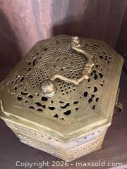 MaxSold Auction: Brass Vintage Reticulated Box  - San Jose (California, USA) PARTNER MANAGED Downsizing Online Auction - San Gabriel Way