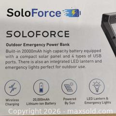 MaxSold Auction: 74W Rapid Charging Power Bank Battery - Solar Panel - LED Emergency Lights - MAGSafe  - Toronto (Ontario, Canada) SELLER MANAGED Downsizing Online Auction - Metropolitan Road (STORAGE)