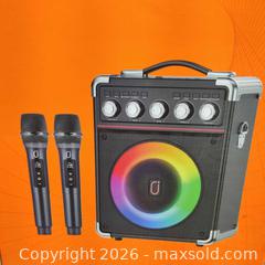 MaxSold Auction: Portable Bluetooth Karaoke Speaker with 2 Wireless Microphone PA System with Bass/Treble + - Toronto (Ontario, Canada) SELLER MANAGED Downsizing Online Auction - Metropolitan Road (STORAGE)