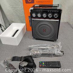 MaxSold Auction: Portable Bluetooth Karaoke Speaker with 2 Wireless Microphone PA System with Bass/Treble + - Toronto (Ontario, Canada) SELLER MANAGED Downsizing Online Auction - Metropolitan Road (STORAGE)