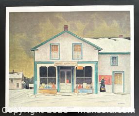 MaxSold Auction: Hand Signed Group of Seven lithograph by A.J. Casson “Annebles General Store” 20 x 24 with COA - Otonabee-South Monaghan (Ontario, Canada) PARTNER MANAGED Reseller Online Auction - Dougall Drive