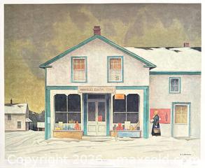 MaxSold Auction: Hand Signed Group of Seven lithograph by A.J. Casson “Annebles General Store” 20 x 24 with COA - Otonabee-South Monaghan (Ontario, Canada) PARTNER MANAGED Reseller Online Auction - Dougall Drive