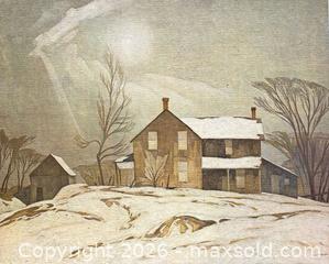 MaxSold Auction: Hand Signed Group of Seven Lithograph by A.J. Casson “Farm House March Day” with COA 20 x 24 Larger Print - Otonabee-South Monaghan (Ontario, Canada) PARTNER MANAGED Reseller Online Auction - Dougall Drive